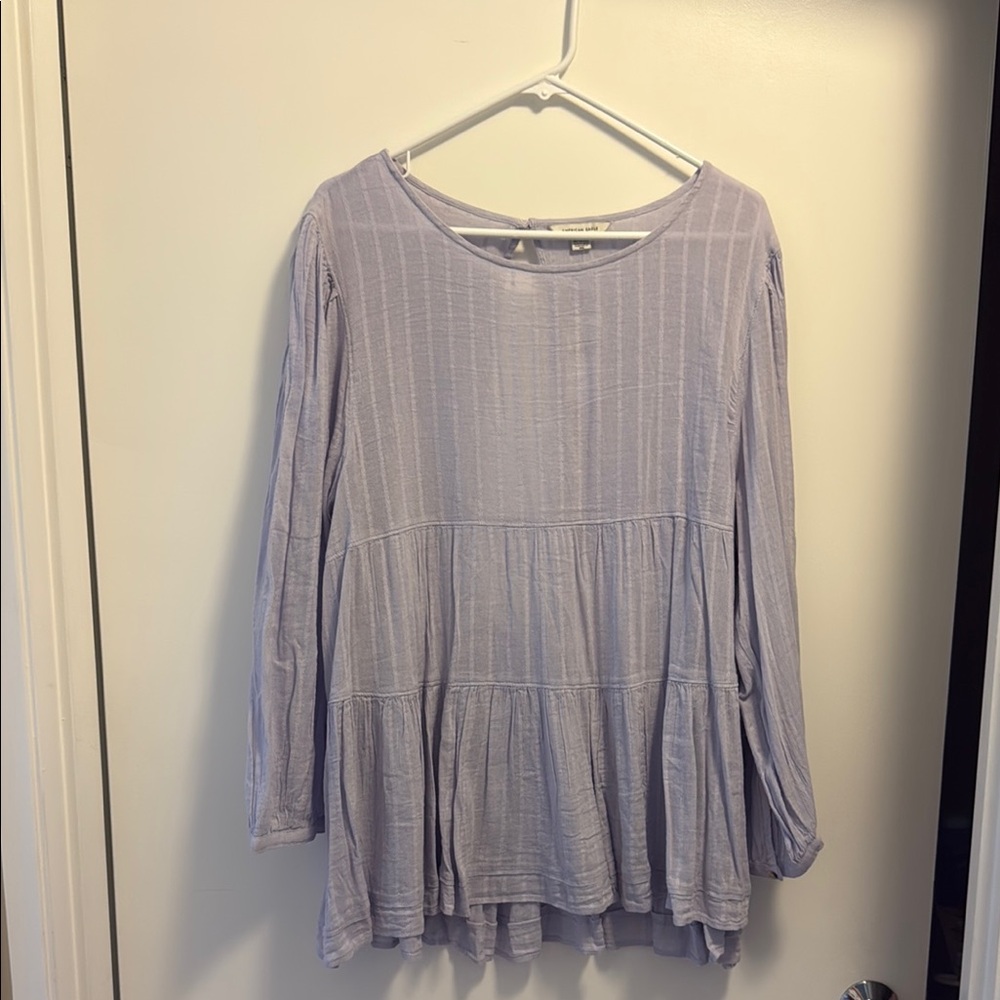 Women's Lavender Long Sleeve Top